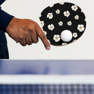 Raquete De Ping Pong Rótulo do pino do Impressão Floral Atrativo