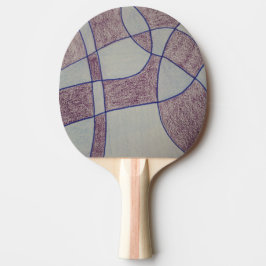 Raquete de Ping Pong Roxa Abstrata