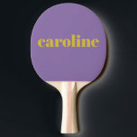 Raquete De Ping Pong Roxo Brilhante e Moderno Amarelo Personalizado<br><div class="desc">Pino Pong Personalizado Moderno Ping Pino Pino Brilhante Púrpura e Amarelo</div>