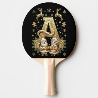 Raquete De Ping Pong Royal Gold Letter A Luxury Unisex Ping Pong Paddle