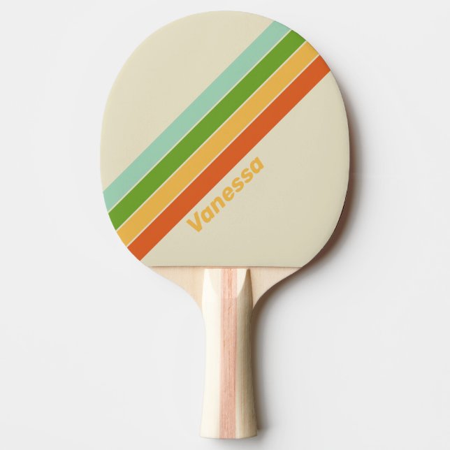 Raquete De Ping Pong Rua ABC Retroativa com Nome (Frente)