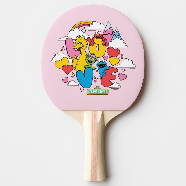 Raquete De Ping Pong Rua Sésamo | Amor (Frente)