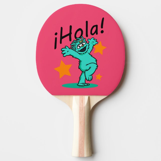 Raquete De Ping Pong Rua Sésamo |! Hola! Rosita (Frente)