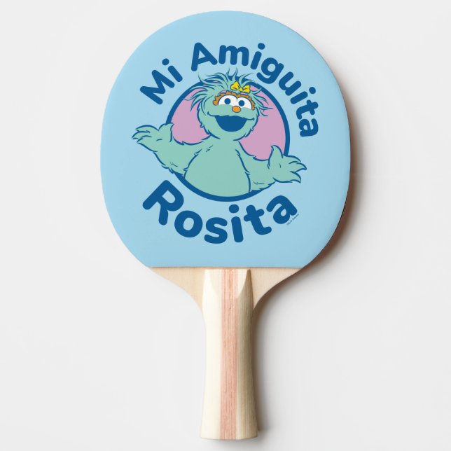 Raquete De Ping Pong Rua Sésamo | Mi Amiguita Rosita (Frente)