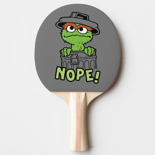 Raquete De Ping Pong Rua Sésamo | Oscar, o Grouch Nope! (Frente)