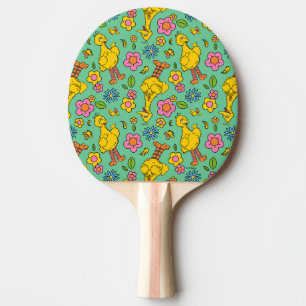 Raquete De Ping Pong Rua Sésamo Pássaro Grande e Pássaro Pequeno
