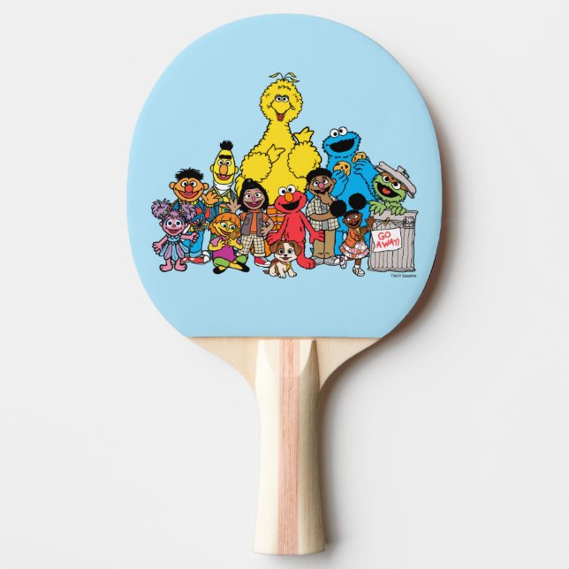 Raquete De Ping Pong Rua Sésamo | Sesame Pals Saindo (Frente)