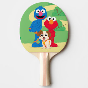 Raquete De Ping Pong Rua Sésamo Tango Com Grover E Elmo