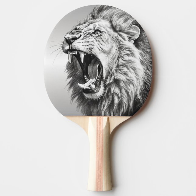 Raquete De Ping Pong Rugido do Leão  (Frente)