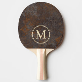 Raquete De Ping Pong Rusted Metal Sheet Monogram