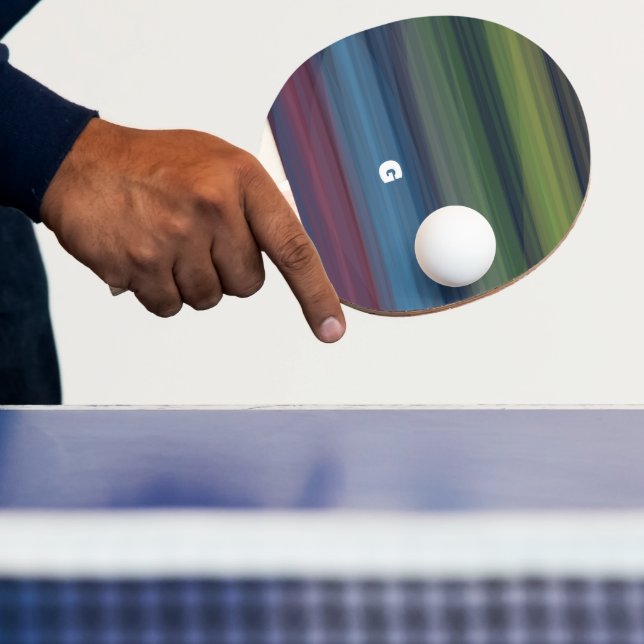 Raquete De Ping Pong Rústico Elegante, Teal Multicolante (Insitu)