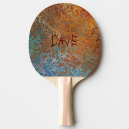 Raquete De Ping Pong Rusty, Verdigris, Grunge Steampunk Personalizado