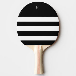 Raquete De Ping Pong Saco de Tote em Branco e Preto Personalizado