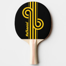 Raquete De Ping Pong Safety Bee Nostalgic Stripe Loop com Nome