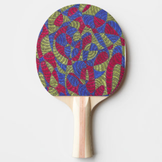 Raquete De Ping Pong Sahar | Arte Colorida Abstrata Desenhada à Mão Pin