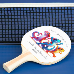 Raquete De Ping Pong Salamandras Coloridas do Slide Salamander