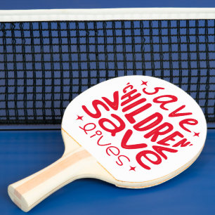 Raquete De Ping Pong Salvar Filhos, Salvar Vidas