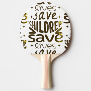 Raquete De Ping Pong Salvar Filhos, Salvar Vidas