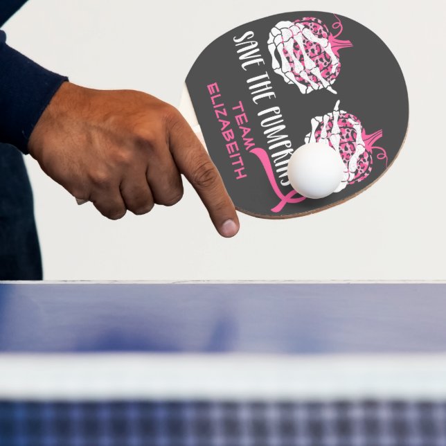Raquete De Ping Pong Salve a Consciência do Cancer da Mama de Pumpkins (Insitu)