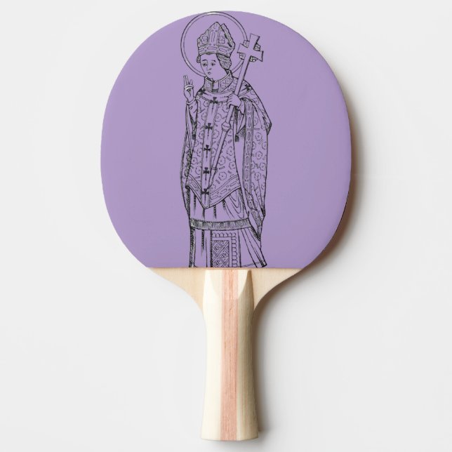 Raquete De Ping Pong Santo Deiniol Abbot e Bishop (Frente)