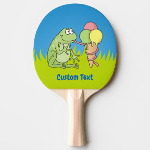 Raquete De Ping Pong Sapo com o Ping Pong Ping do Icecream