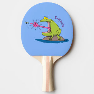 Raquete De Ping Pong Sapo engraçado e desenho animado