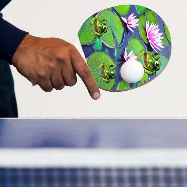 Raquete De Ping Pong Sapos De Lotus E Lily Pad (Insitu)