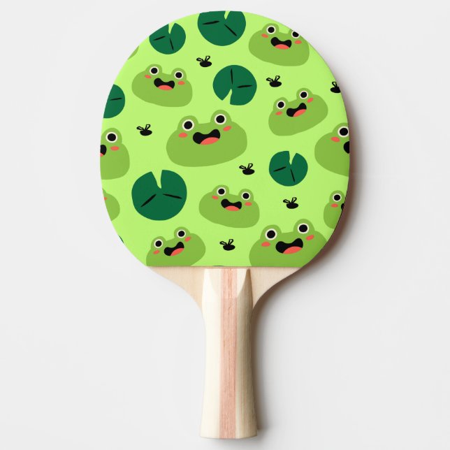Raquete De Ping Pong Sapos engraçados (Frente)