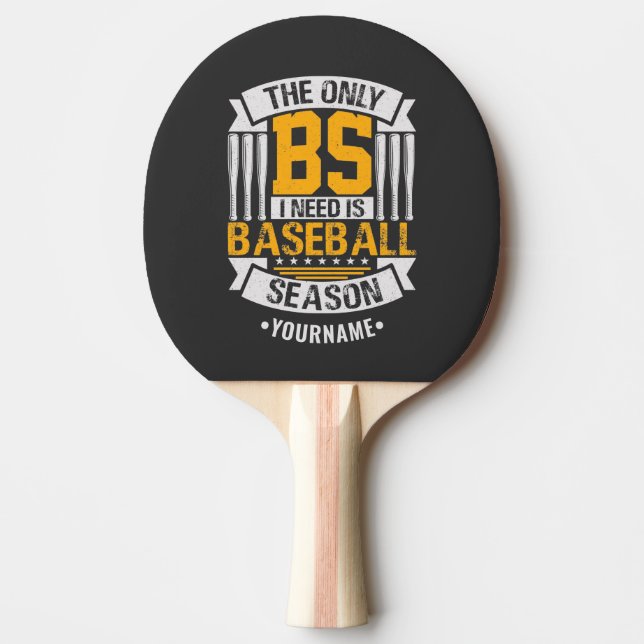 Raquete De Ping Pong Sarcasmo Engraçado Baseball (Frente)