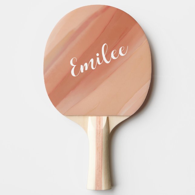 Raquete De Ping Pong Script Abstrato do Modern Boho Terracott (Frente)