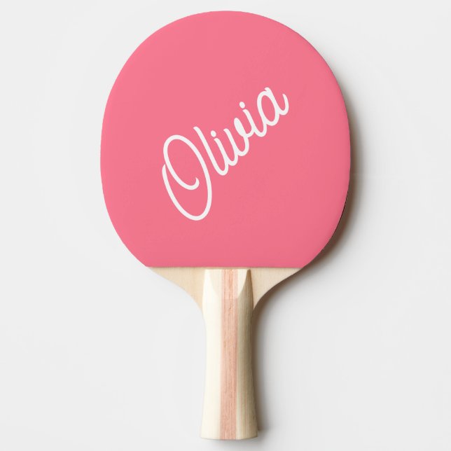 Raquete De Ping Pong Script monogram, bright pink  (Frente)