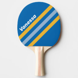 Raquete De Ping Pong Seaside Angled Striping with Name