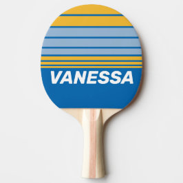 Raquete De Ping Pong Seaside Horizon Striping with Name
