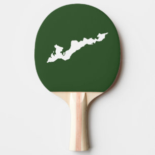 Raquete De Ping Pong Seletor de logotipo da ilha de peixes clássicos -