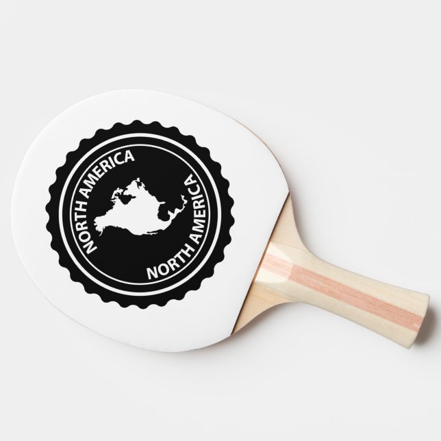 Raquete De Ping Pong Selo de America do Norte (Lateral)