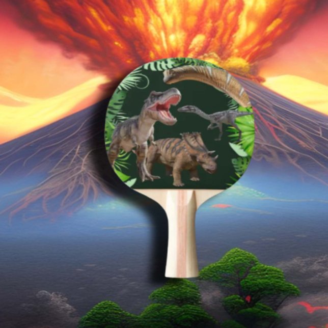 Raquete De Ping Pong Selva Mundial dos Dinossauros Jurássicos (Criador carregado)