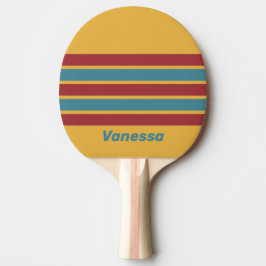 Raquete De Ping Pong Semente de Mostarda Retro Através de Listras com N
