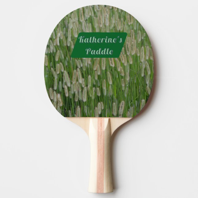 Raquete De Ping Pong Sementes De Grãos Verdes Altas (Frente)