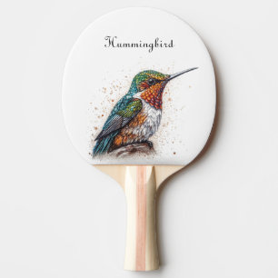 Raquete De Ping Pong Serenata de Hummingbird, personalizada