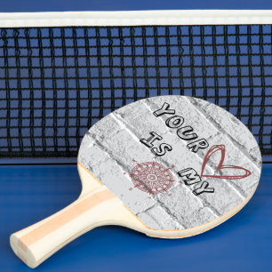 Raquete De Ping Pong Seu Coração é meu Compass