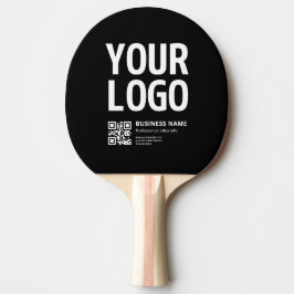 Raquete De Ping Pong Seu logotipo c/ código QR e texto editáveis