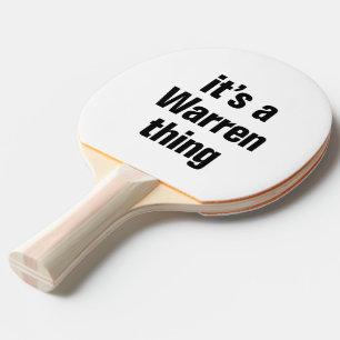 Raquete De Ping Pong seu uma coisa do warren