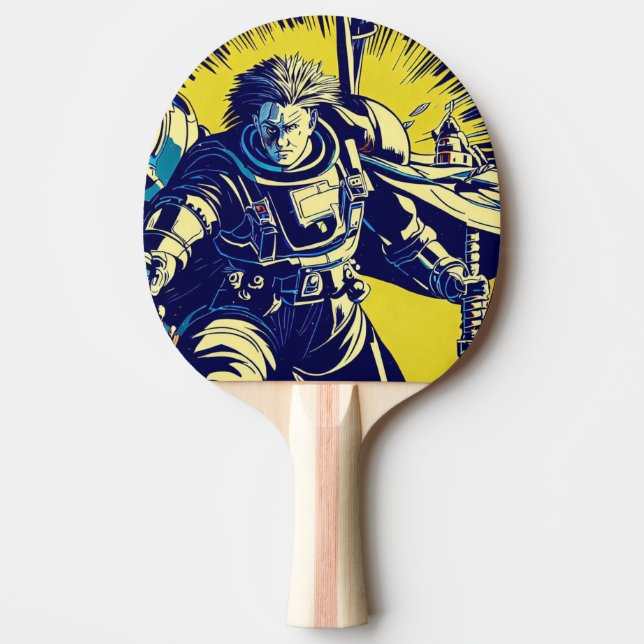 Raquete De Ping Pong SF Anime Hero - Woodcut (1) (Frente)
