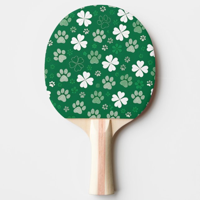 Raquete De Ping Pong Shamrock e impressão de pata (Frente)