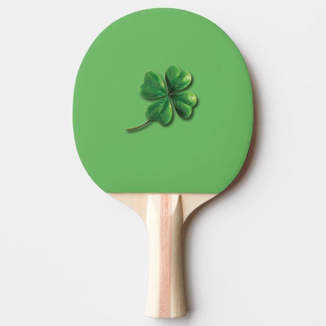 Raquete De Ping Pong Shamrock Irlandês Verde Moderno (Frente)