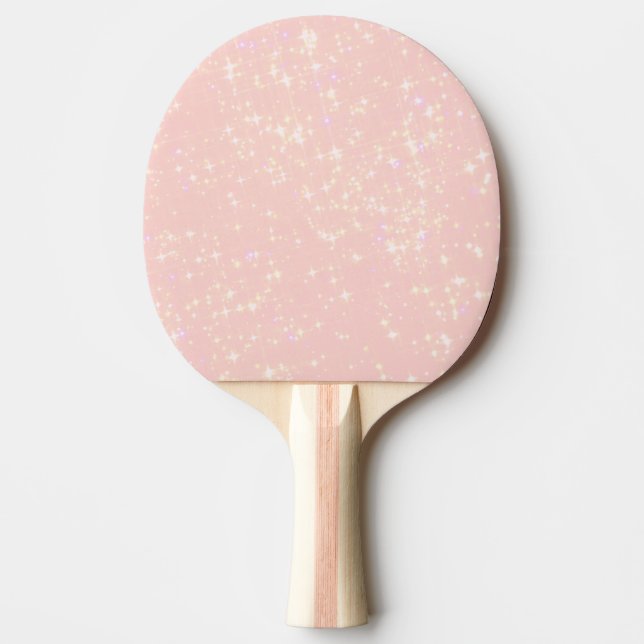 Raquete De Ping Pong Shimmer Rosa Esmagado - Adicionar Texto, Monograma (Frente)