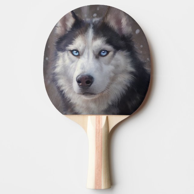 Raquete De Ping Pong Siberian Husky (Frente)