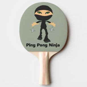 Raquete De Ping Pong Sibilo Pong Ninja - menina Ninja