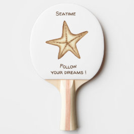 Raquete De Ping Pong Siga seus sonhos aquarela Seatime Estrela do Mar