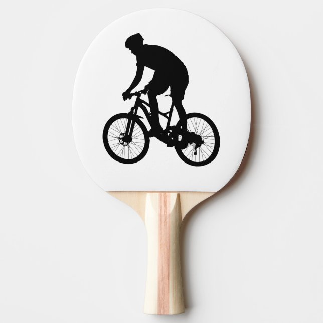 Raquete De Ping Pong Silhueta de bicicleta de montanha - Escolher cor d (Frente)
